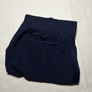 Athleta Womens Sz.16 Navy Ribbed Elastic Waste Pants